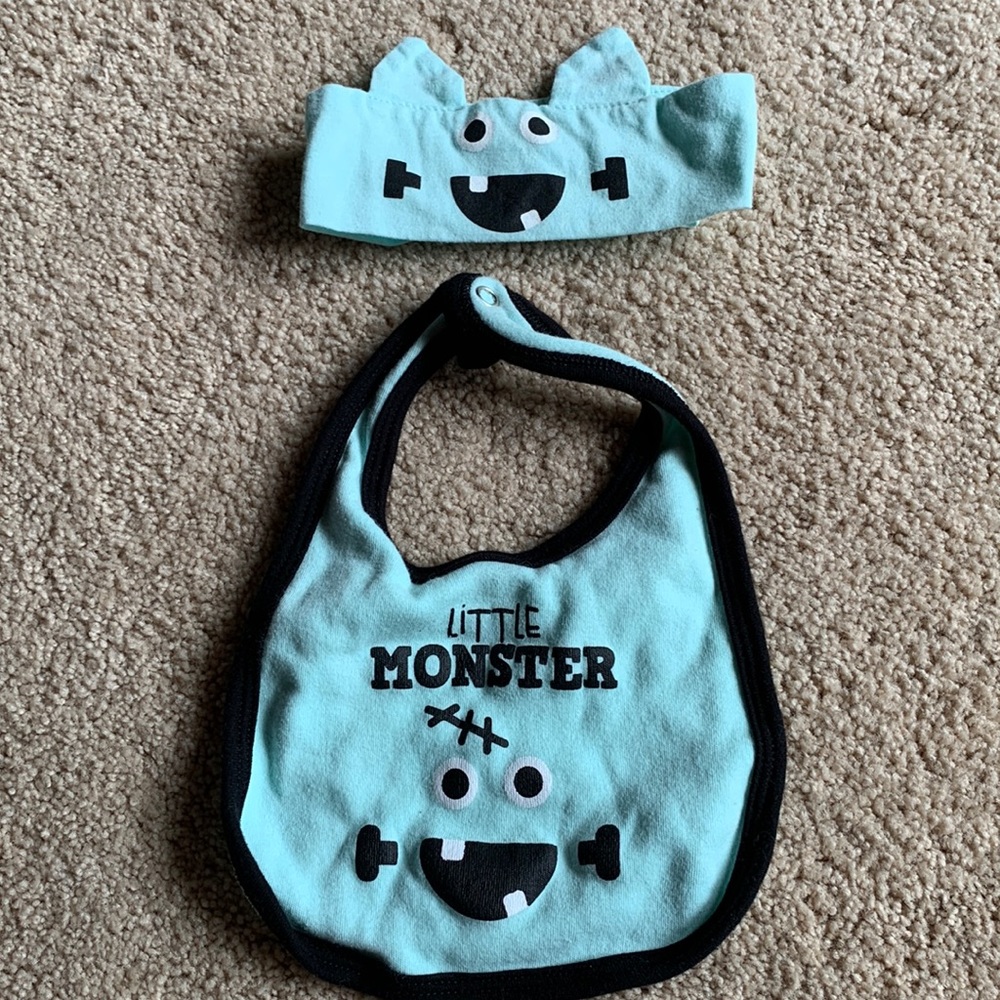 Little Monster Bib and Headband